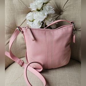Vintage Coach Soho Mini Basket Duffle Crossbody Shoulder Bag ( Baby Pink )